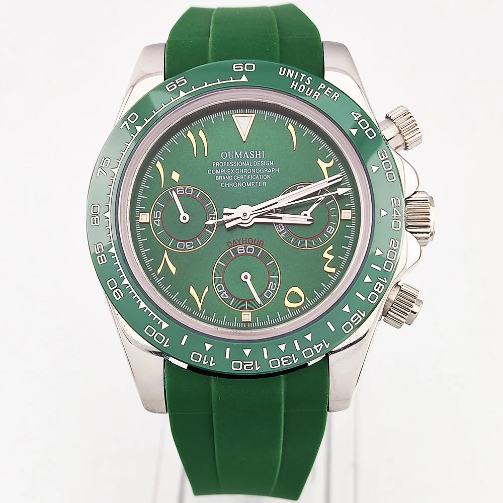 39.3mm VK Series 63 watch Men's watch Arabian Dial Men's watch Luxury Quartz watch VK63 Sport Chronograph Sapphire Glass watches