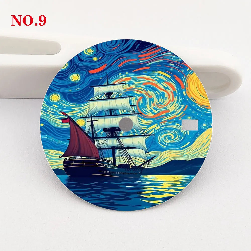 Voyage under the Starry Sky 28.5mm dial NH35 dial Creative color-printed dial is suitable for NH35/36 movement watch accessories