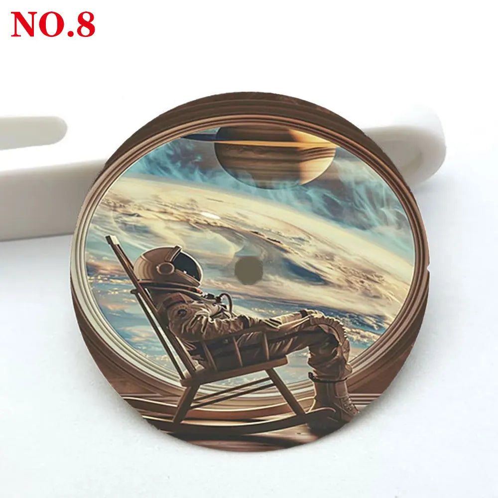 28.5mm watch dial NH35 dial astronaut custom dial color printing watch components compatible with NH35/36 movement