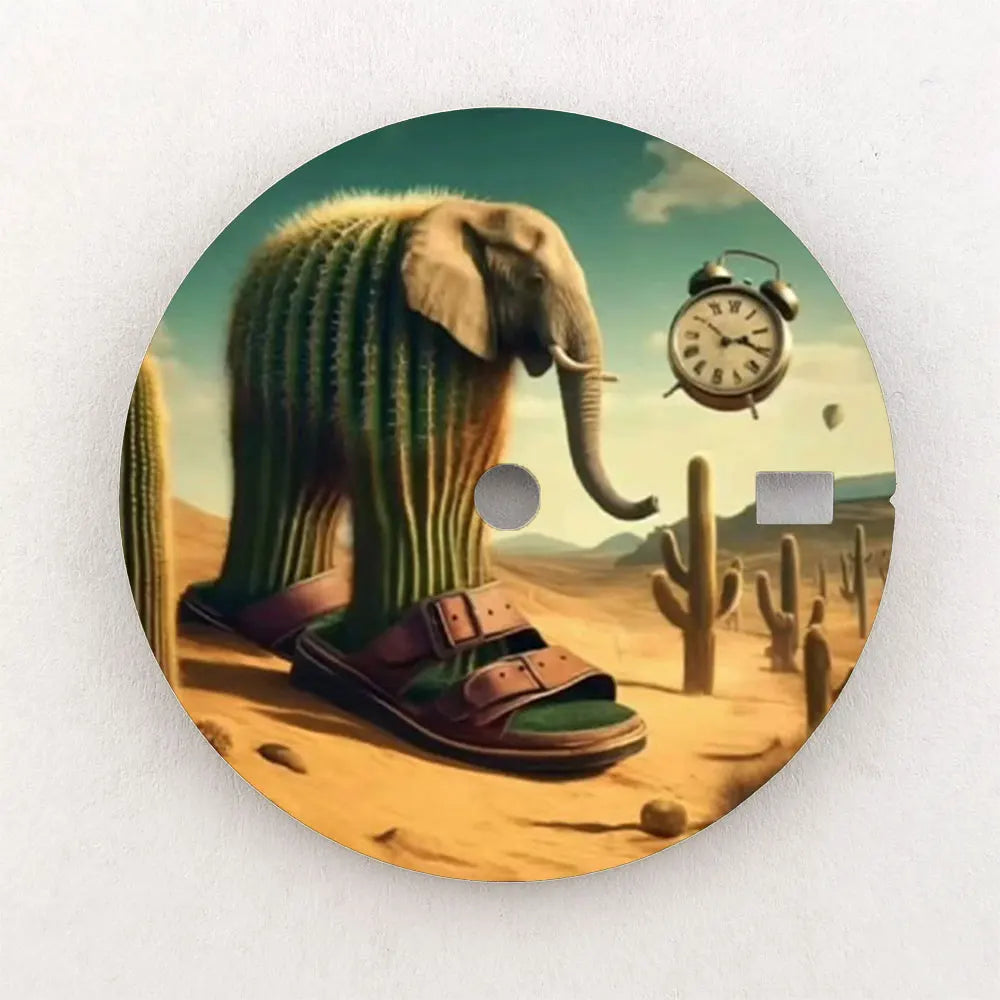 Watch Dial 28.5mm nh35 Dial Tung tung tung sahar Color Printing Custom Dial Watch Face Suitable For NH35/36 Movement Watch Parts