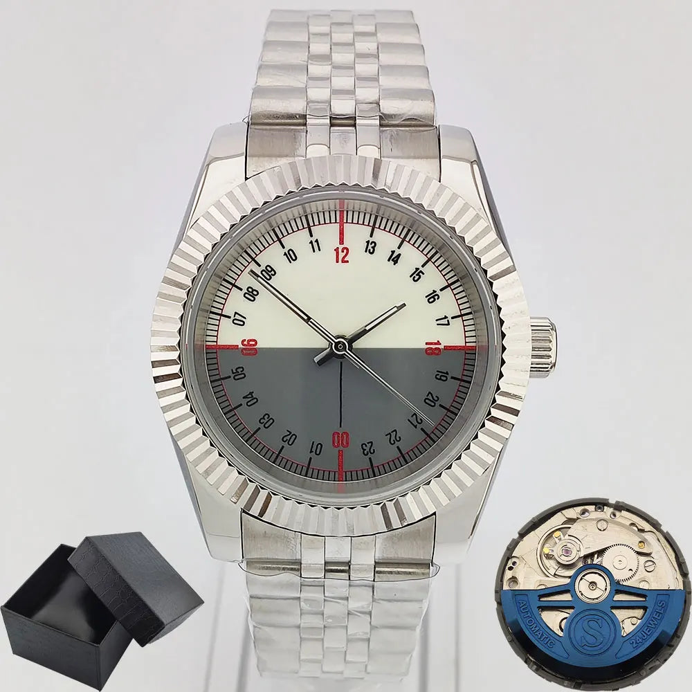 New 36mm/39mm watch NH35A automatic mechanical luxury Sapphire C3 luminous waterproof 100 m RELOJ 24-hour watch OUMASHI brand