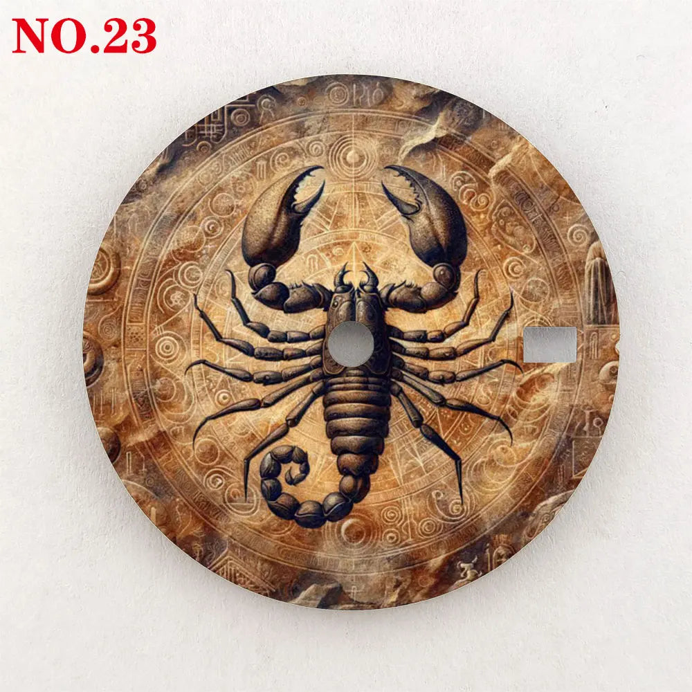 Watch dial NH35 28.5mm 12 zodiac custom dial color printing watch accessories are suitable for NH35/36 movement NH35 dial