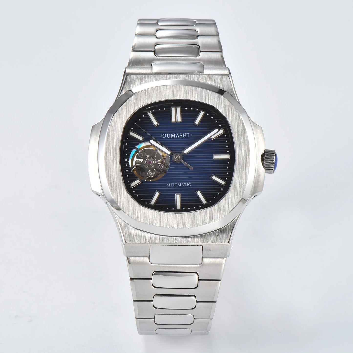 Automatic NH38a Watch 43mm Men's Watch Mechanical Hollow Watch 316L Stainless steel sapphire glass shell waterproof watch 10ATM