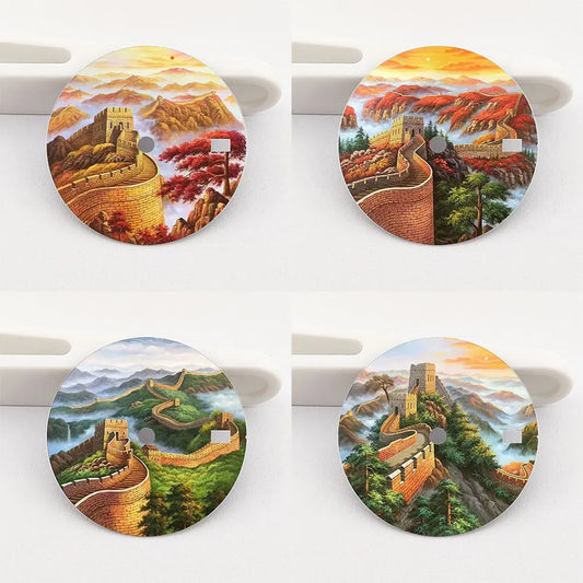 28.5mm NH35 dial from Beijing Great Wall Element Creative Color Printing Series is suitable NH35/36 movement watch accessories