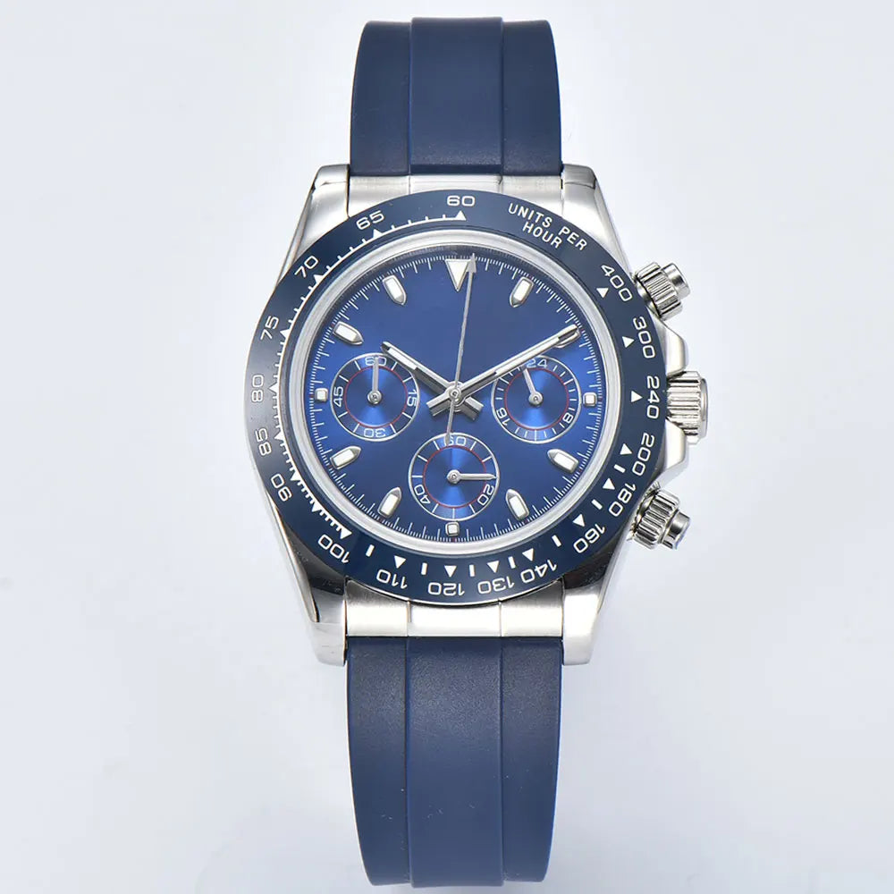 VK63 Watch 39.3mm Luxury Watch Men's Chronograph New men's rubber Bracelet Business Watch Men's VK63 Men's Waterproof 10ATM
