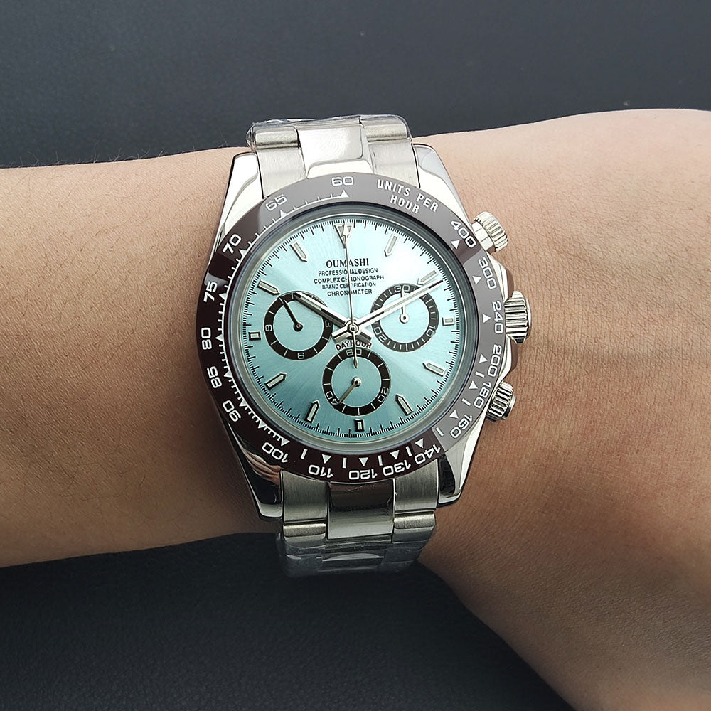 4130 watch Men's automatic mechanical Watches for Men Chronograph Watch Sapphire Super Luminous Luxury Multifunction Wristwatch