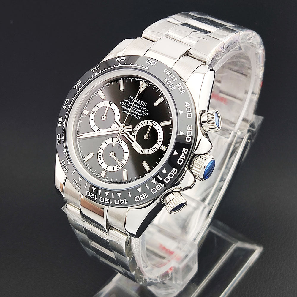 4130 watch Men's automatic mechanical Watches for Men Chronograph Watch Sapphire Super Luminous Luxury Multifunction Wristwatch