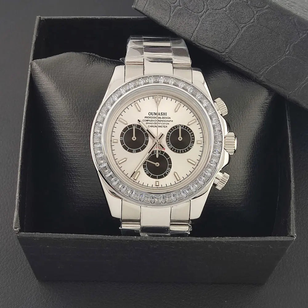 men 4130 WATCH sapphire Glass GEM automatic mechanical watch 39.3mm 7750 4130 movement men's chronograph watch Waterproof 10ATM