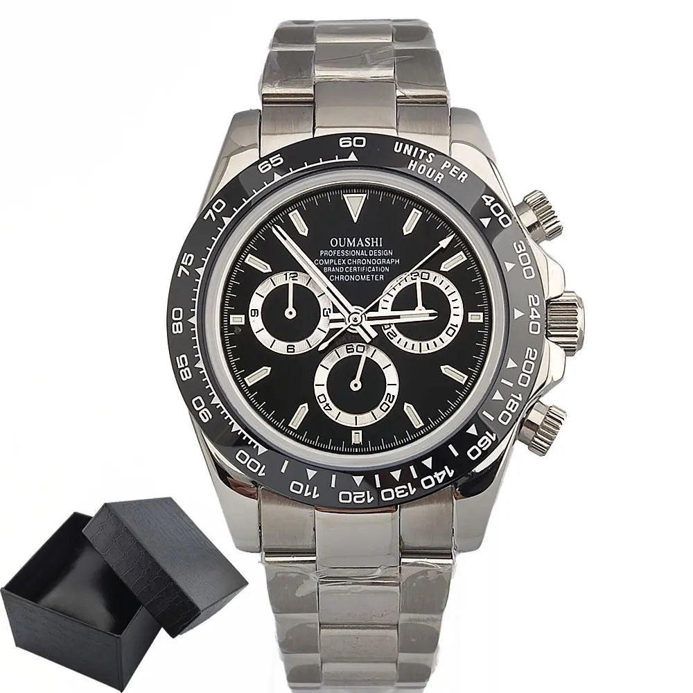 4130 watch Men's automatic mechanical Watches for Men Chronograph Watch Sapphire Super Luminous Luxury Multifunction Wristwatch
