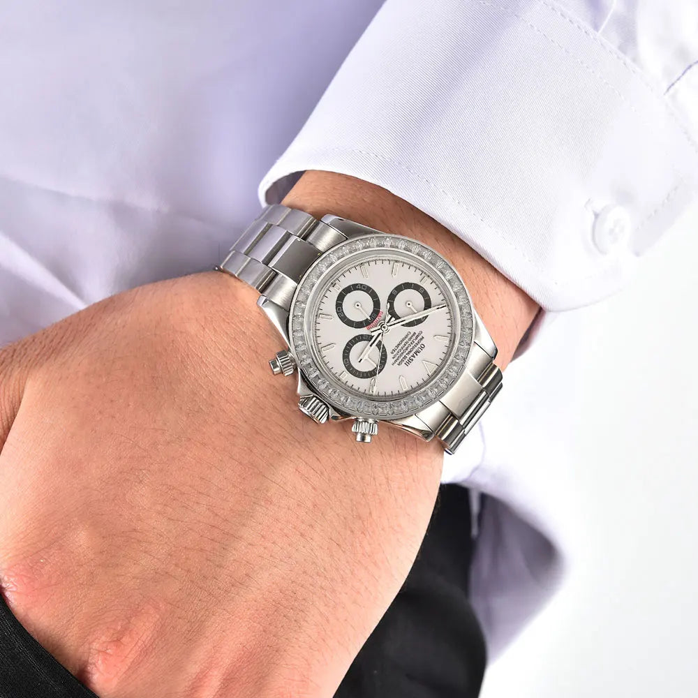 men 4130 WATCH sapphire Glass GEM automatic mechanical watch 39.3mm 7750 4130 movement men's chronograph watch Waterproof 10ATM