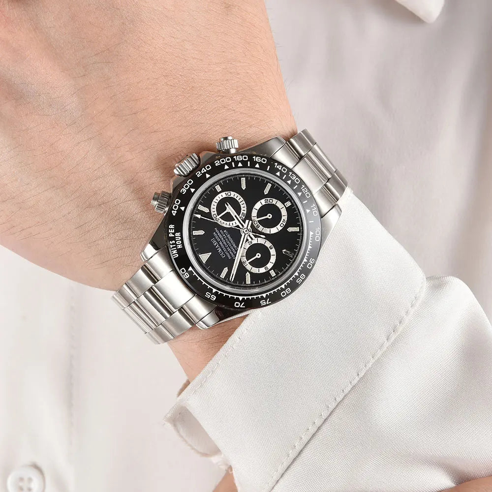 4130 watch Men's automatic mechanical Watches for Men Chronograph Watch Sapphire Super Luminous Luxury Multifunction Wristwatch