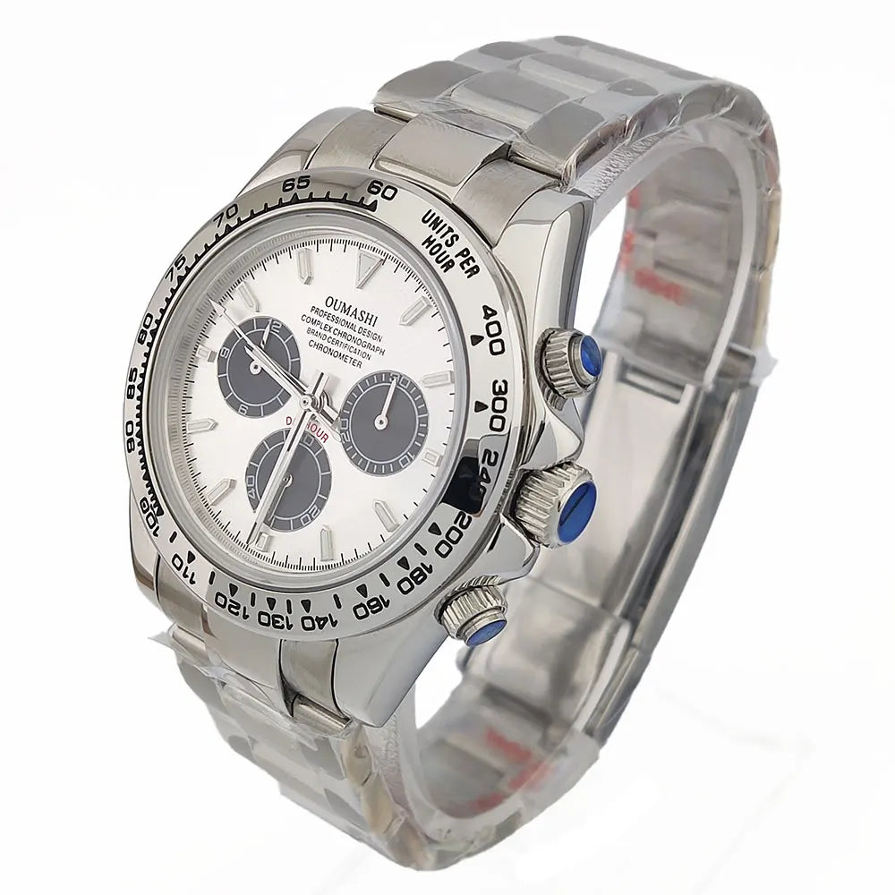 4130 watch Men's automatic mechanical Watches for Men Chronograph Watch Sapphire Super Luminous Luxury Multifunction Wristwatch