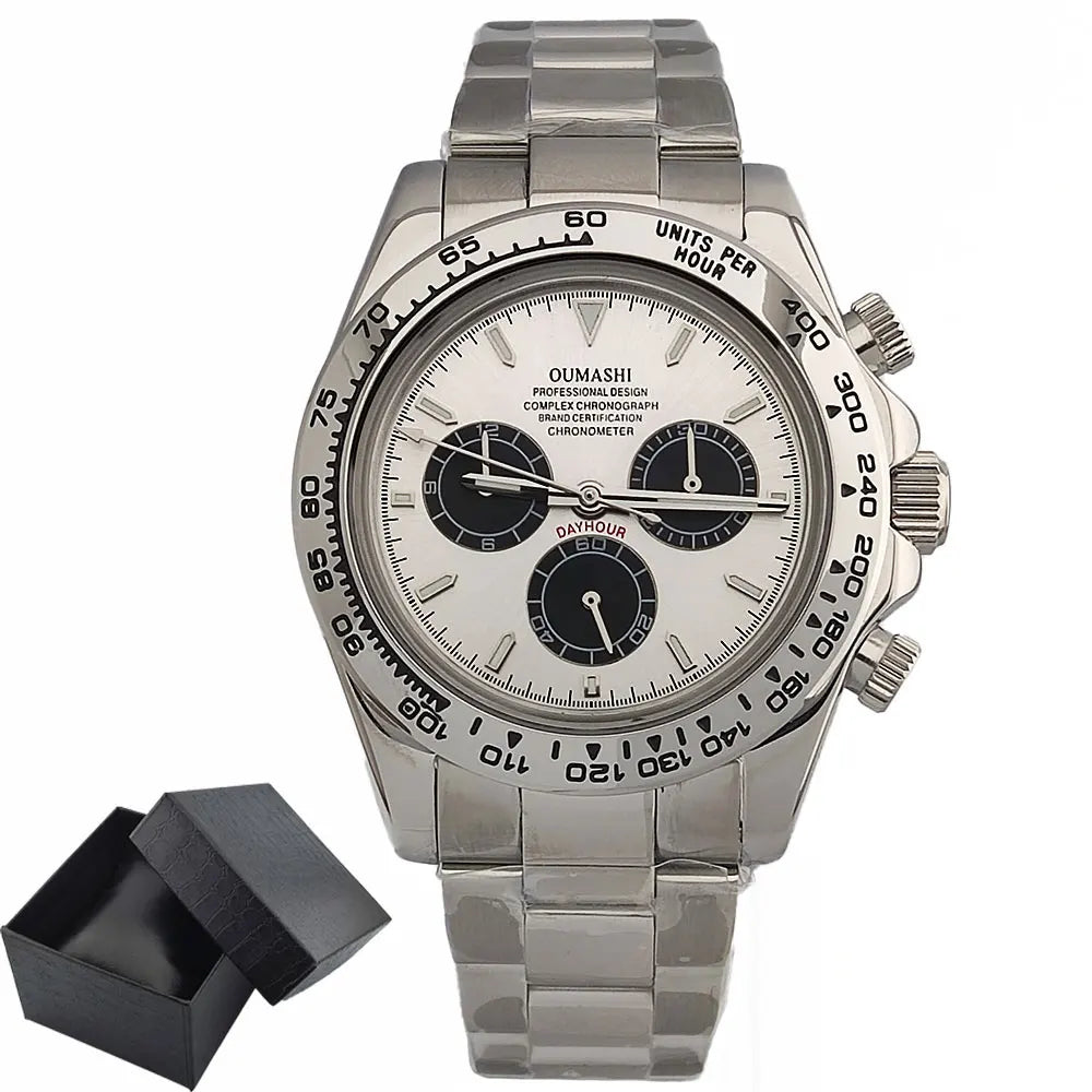 4130 watch Men's automatic mechanical Watches for Men Chronograph Watch Sapphire Super Luminous Luxury Multifunction Wristwatch