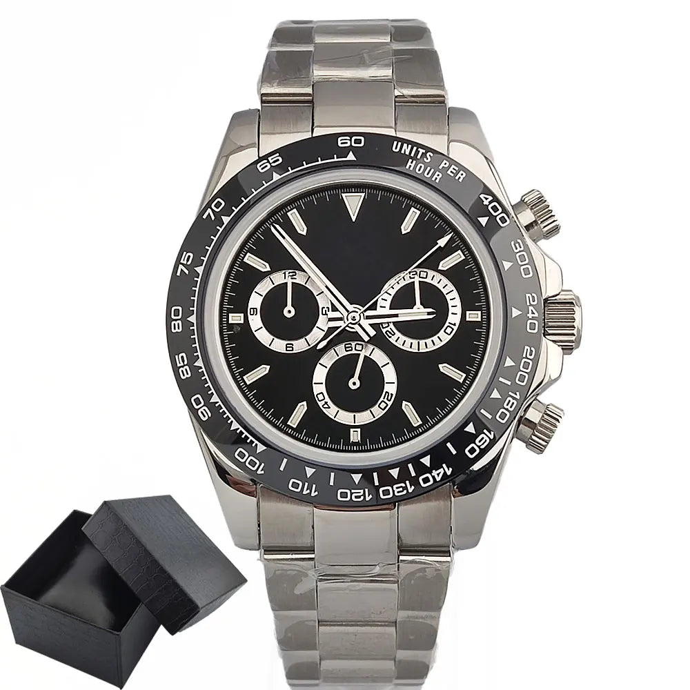 4130 watch Men's automatic mechanical Watches for Men Chronograph Watch Sapphire Super Luminous Luxury Multifunction Wristwatch