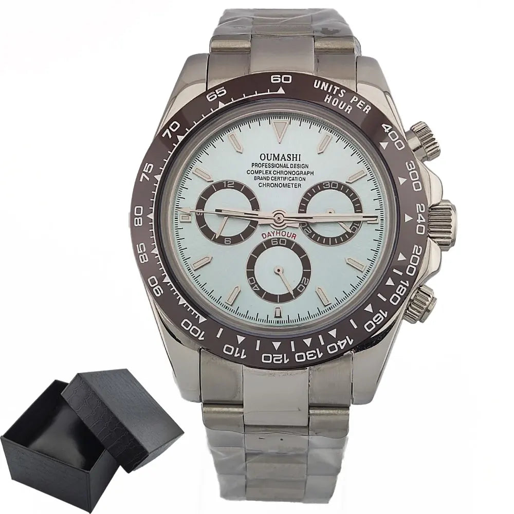 4130 watch Men's automatic mechanical Watches for Men Chronograph Watch Sapphire Super Luminous Luxury Multifunction Wristwatch