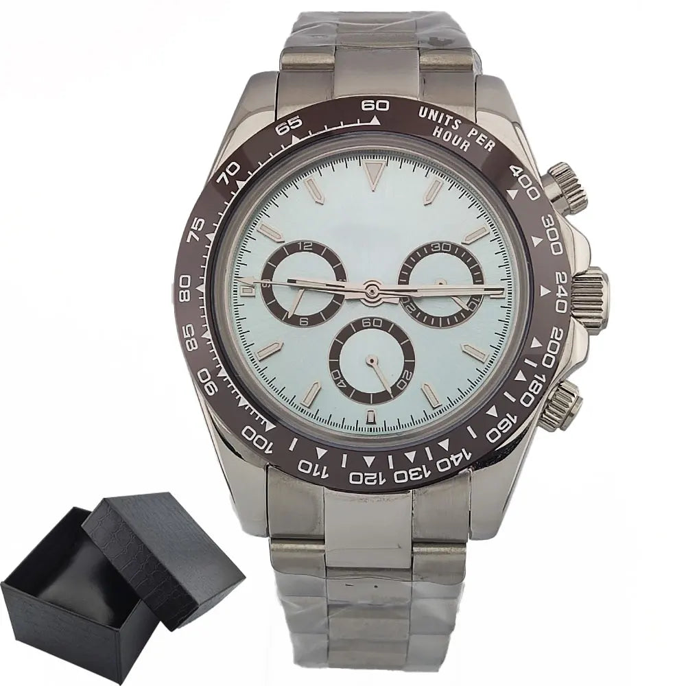 4130 watch Men's automatic mechanical Watches for Men Chronograph Watch Sapphire Super Luminous Luxury Multifunction Wristwatch