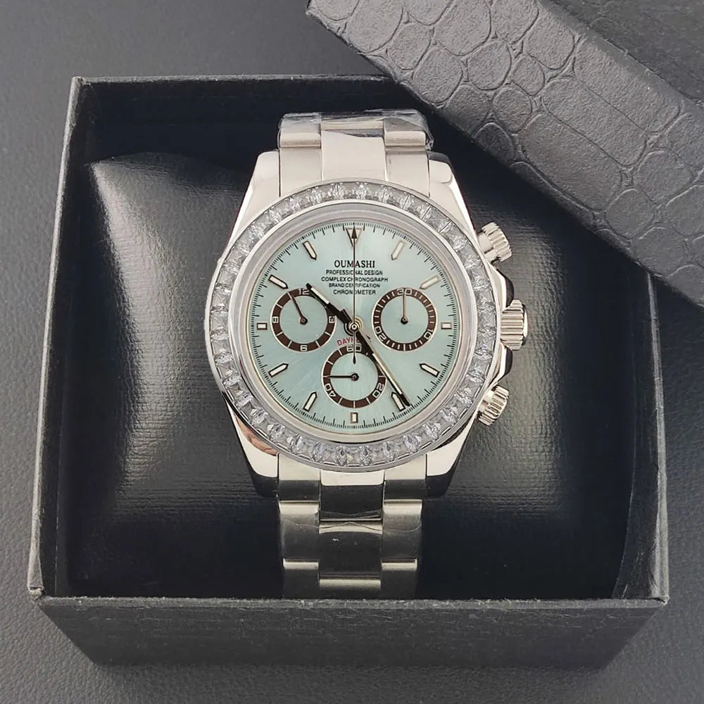 men 4130 WATCH sapphire Glass GEM automatic mechanical watch 39.3mm 7750 4130 movement men's chronograph watch Waterproof 10ATM