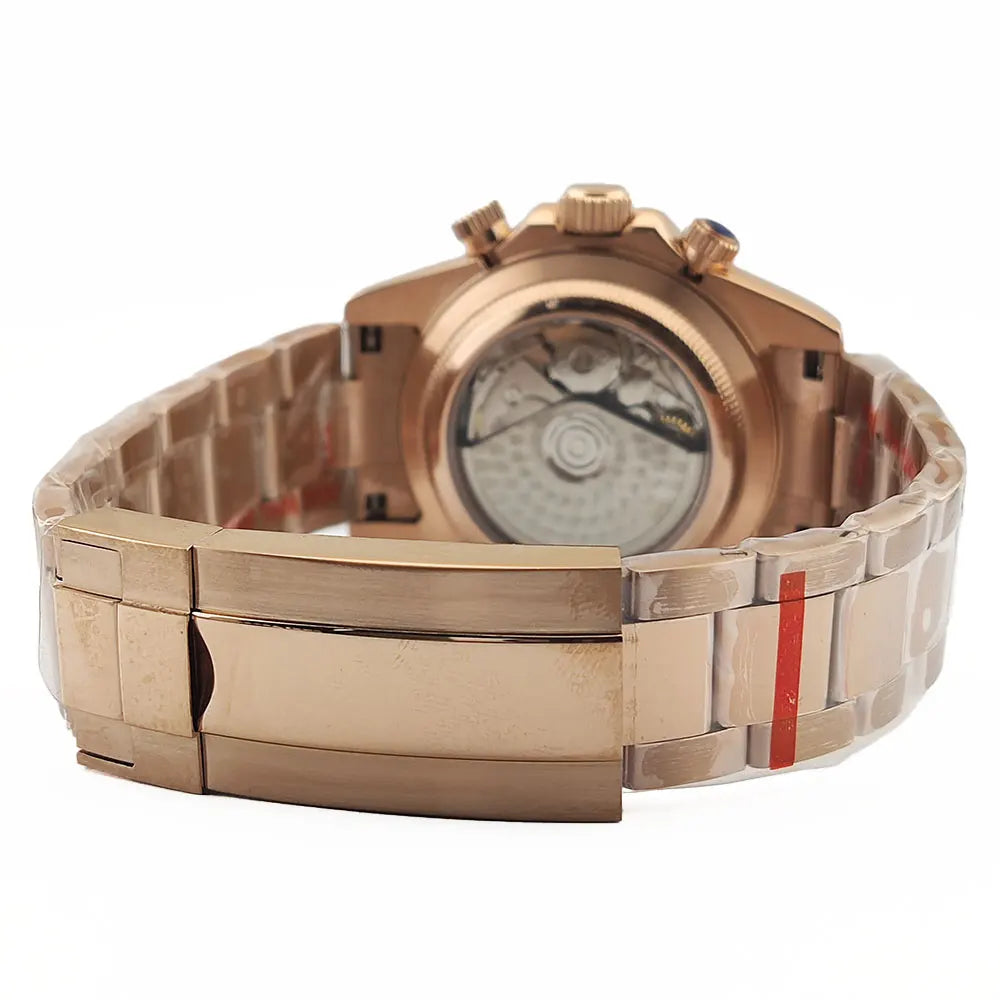Men watches GEM Automatic Watch 39mm 4130 Chronograph Mechanical Wristwatch Sapphire Triple Windows Waterproof 10ATM 7750 watch