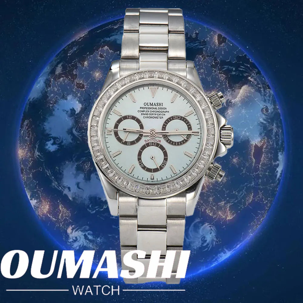 men 4130 WATCH sapphire Glass GEM automatic mechanical watch 39.3mm 7750 4130 movement men's chronograph watch Waterproof 10ATM