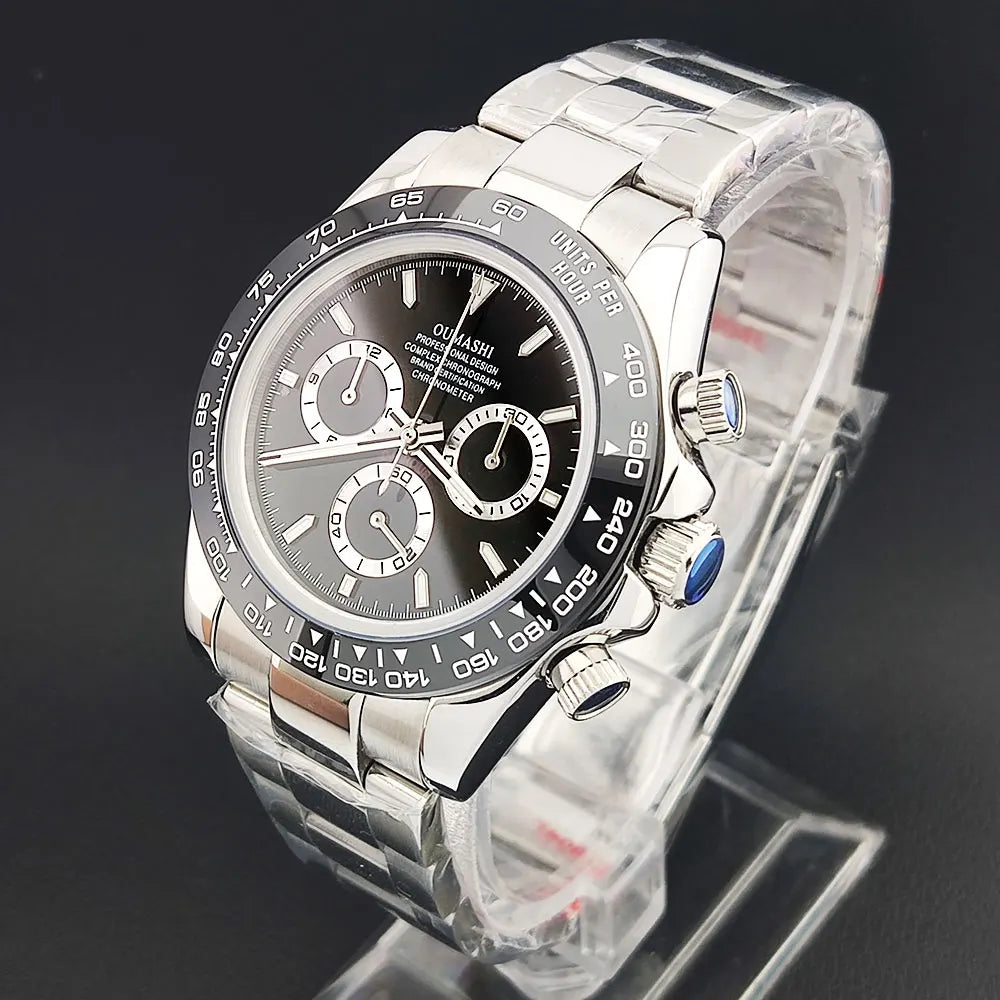 4130 watch Men's automatic mechanical Watches for Men Chronograph Watch Sapphire Super Luminous Luxury Multifunction Wristwatch