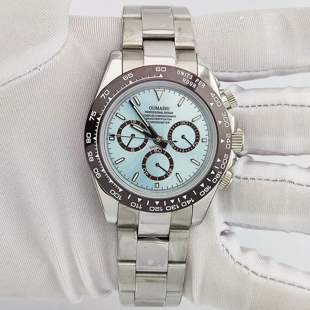 4130 watch Men's automatic mechanical Watches for Men Chronograph Watch Sapphire Super Luminous Luxury Multifunction Wristwatch