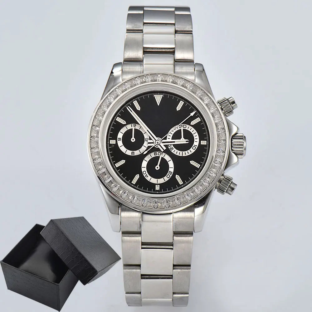 men 4130 WATCH sapphire Glass GEM automatic mechanical watch 39.3mm 7750 4130 movement men's chronograph watch Waterproof 10ATM
