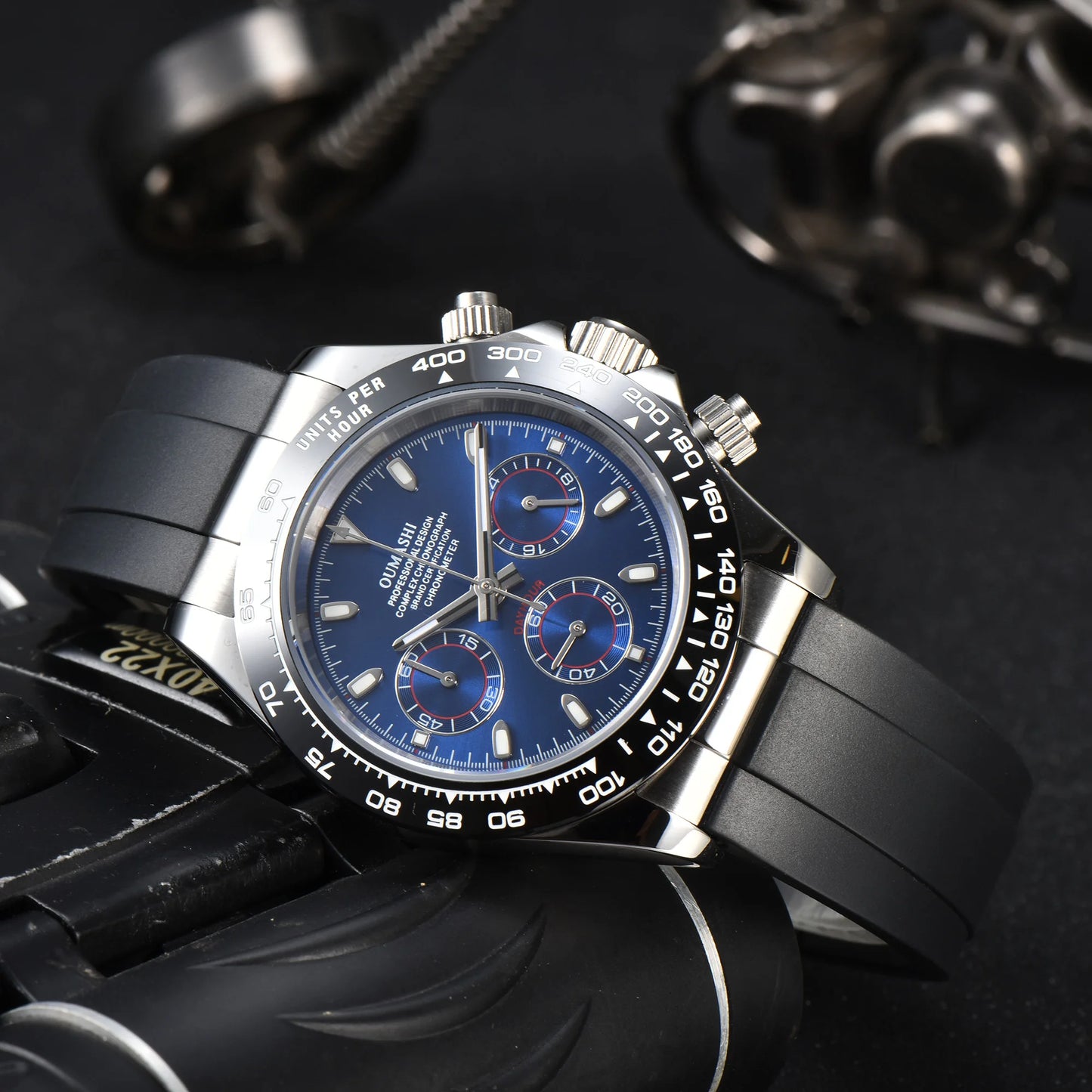 VK63 Watch 39.3mm Luxury Watch Men's Chronograph New men's rubber Bracelet Business Watch Men's VK63 Men's  Waterproof 10ATM