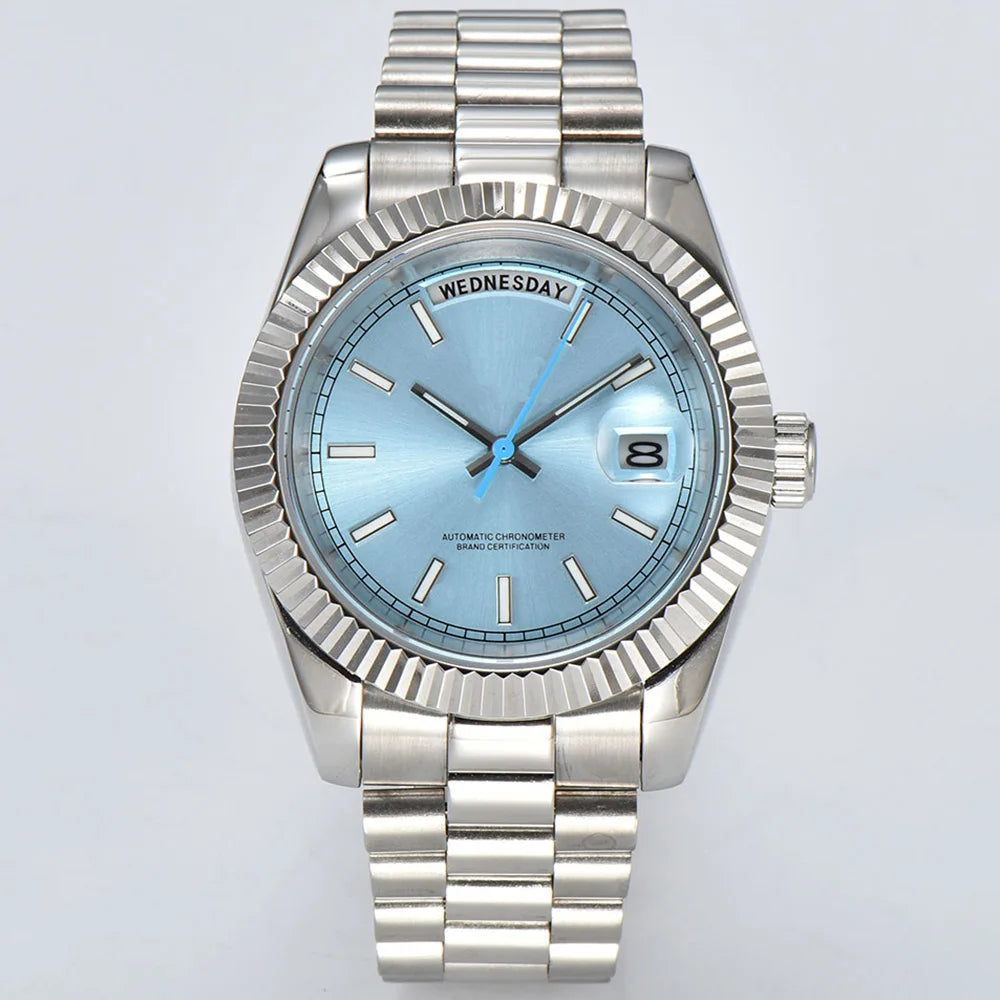 watch 8285 watches for men automatic movement mechanical watches Stainless Steel Sapphire Glass Case Waterproof Watch mens watch