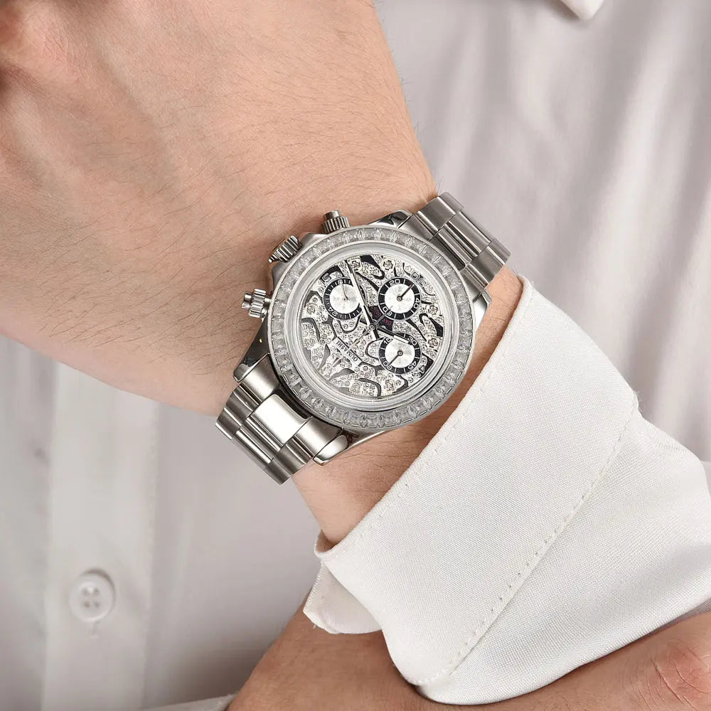 39.3mm Luxury Watch Men's Chronograph New GEMS watch Business Watch Men's VK63 Men's Chronograph watch VK63 Waterproof 10ATM