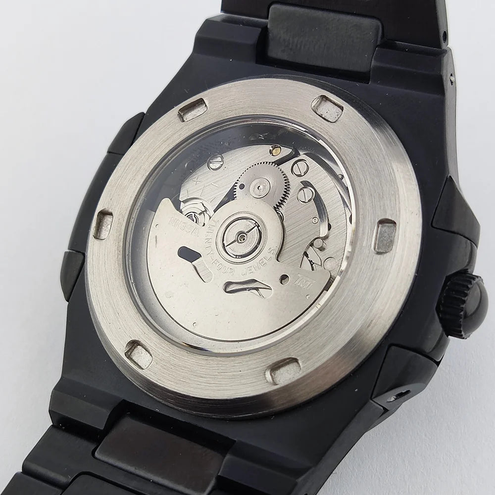 Astral NH35 WATCH 43MM luxury NH35 Movement Automatic Mechanical Men's Watch Sapphire Crystal Date Stainless Steel Strap