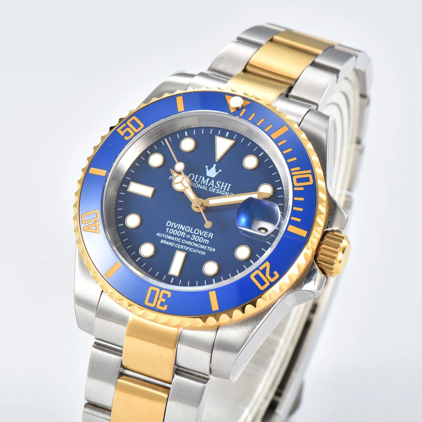 OUMASHI Yacht Watch 40MM Luxury automatic mechanical watch NH35 Automatic Dating Sport Diving c3 watch for men