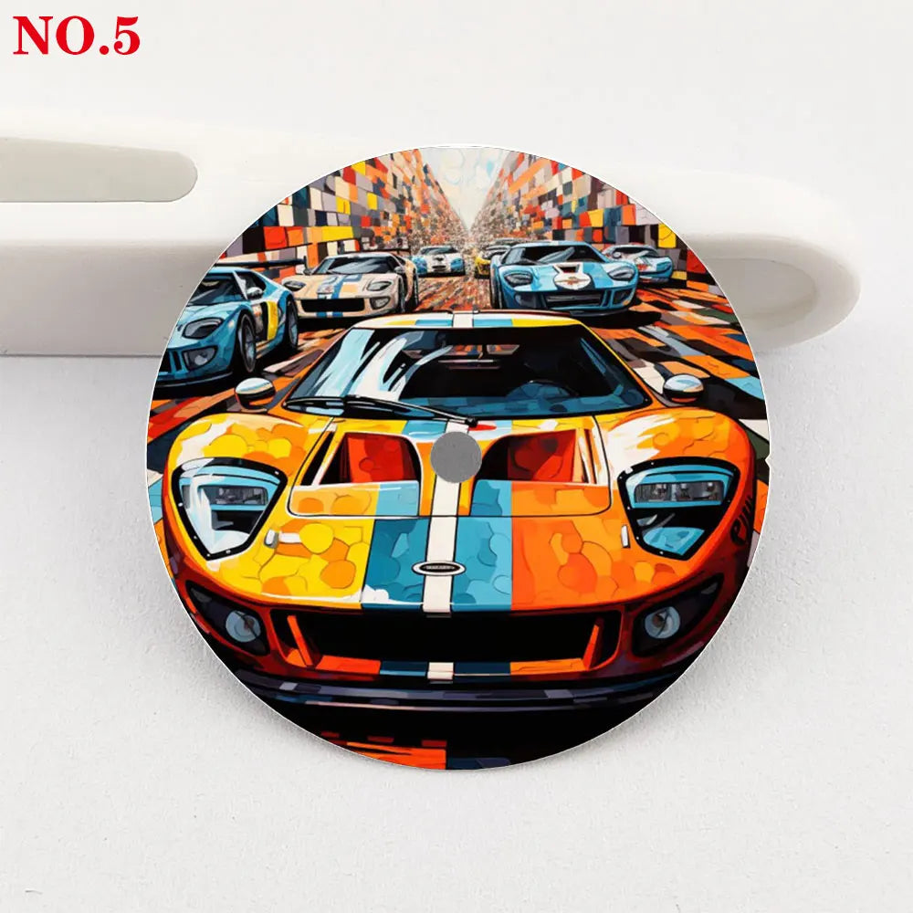 The 28.5mm dial NH35 dial sports car creative color-printed series dial is suitable for NH35/36 movement wristwatch accessories