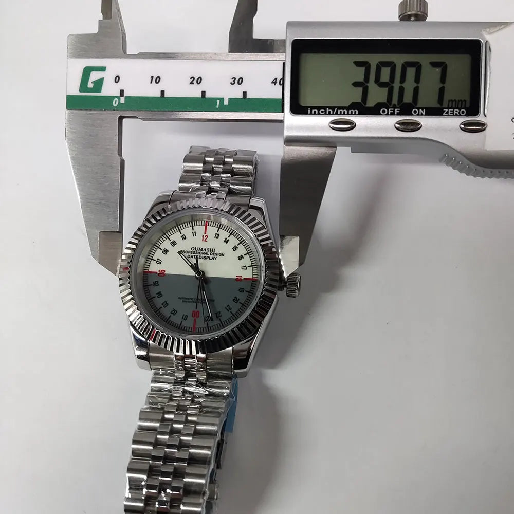 New 36mm/39mm watch NH35A automatic mechanical luxury Sapphire C3 luminous waterproof 100 m RELOJ 24-hour watch OUMASHI brand