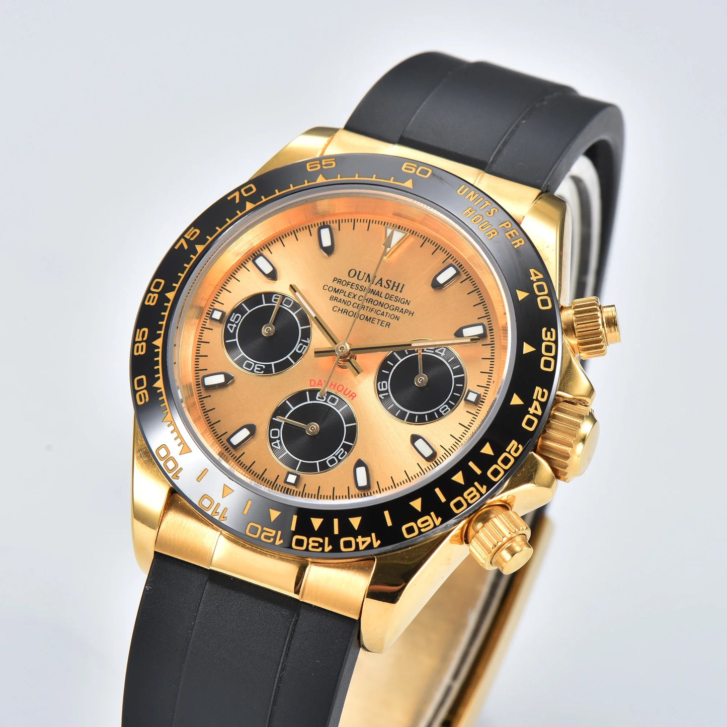 VK WATCH Luxury 39mm quartz Chronograph Business Watch Men's VK Series 63 Sport Sapphire Glass Gem dial Ceramic bezel insert