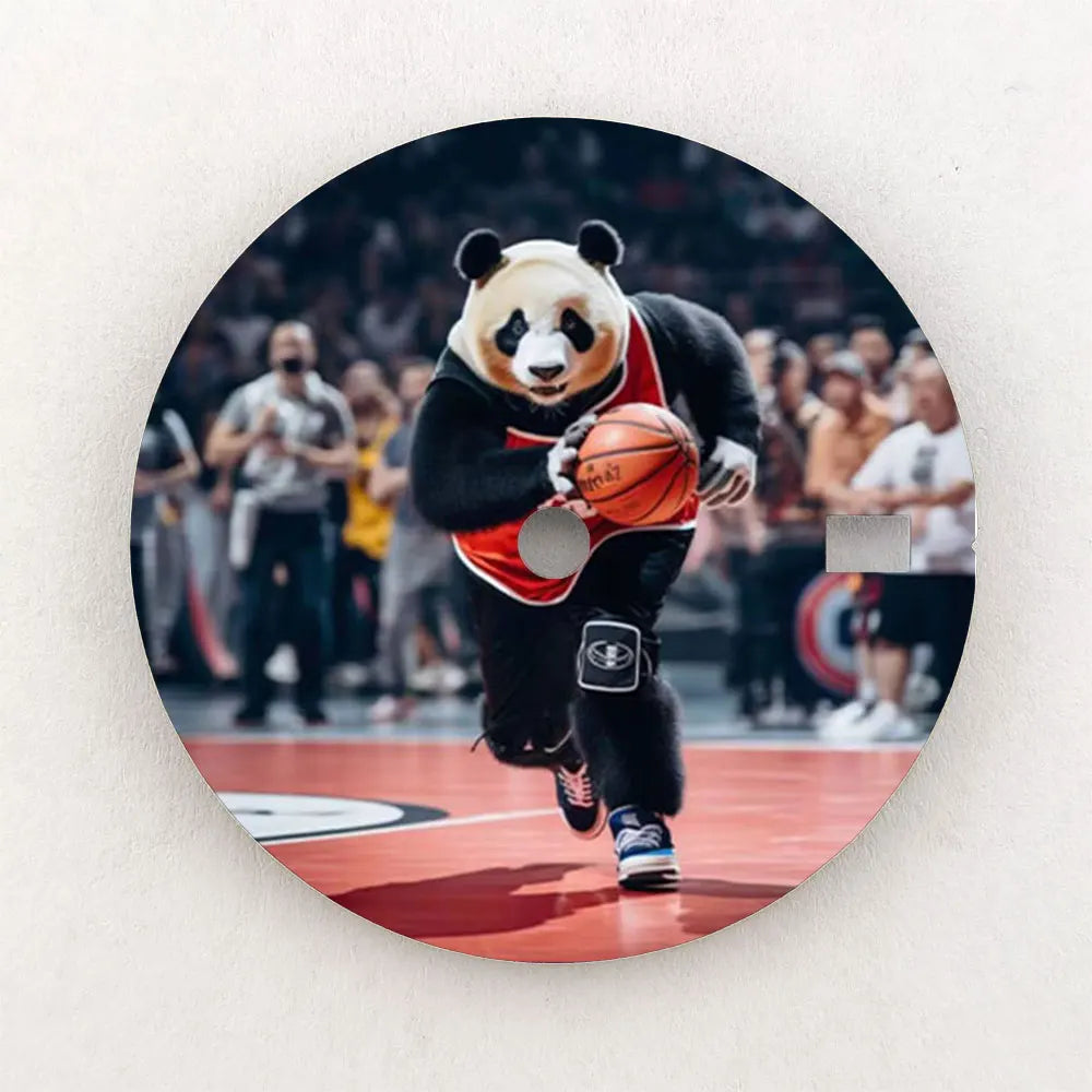Watch dial 28.5mm NH35 dial custom-made Panda Warrior dial, color printing, watch components are suitable for NH35/36 movement