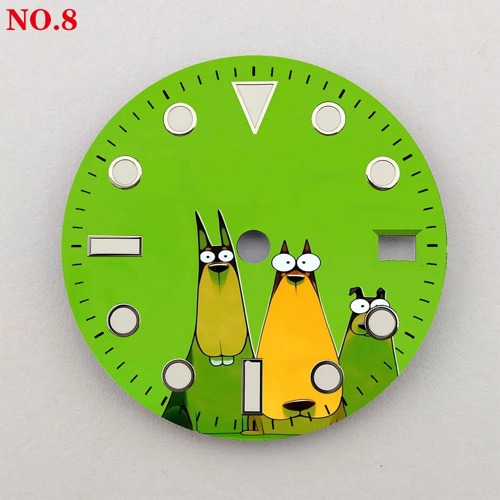 The 28.5mm dial NH35 dial creative color-printed series dial is suitable for NH35/36 movement wristwatch accessoriese