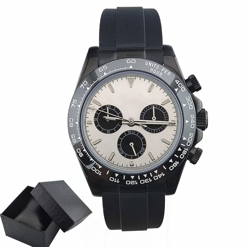 Luxury Multifunction Wristwatch black 4130 watch Men's automatic mechanical Watches for Men Chronograph Watch Sapphire Luminous