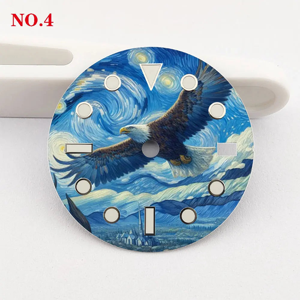 28.5mm Customized dial NH35 dial Creative color-printed series dial is suitable for NH35/36 movement watch accessories