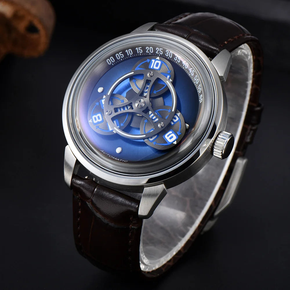 MIYOTA 8215 men's watch 42mm improved Automatic mechanical movement 316L green luminous stainless steel case will turn the watch