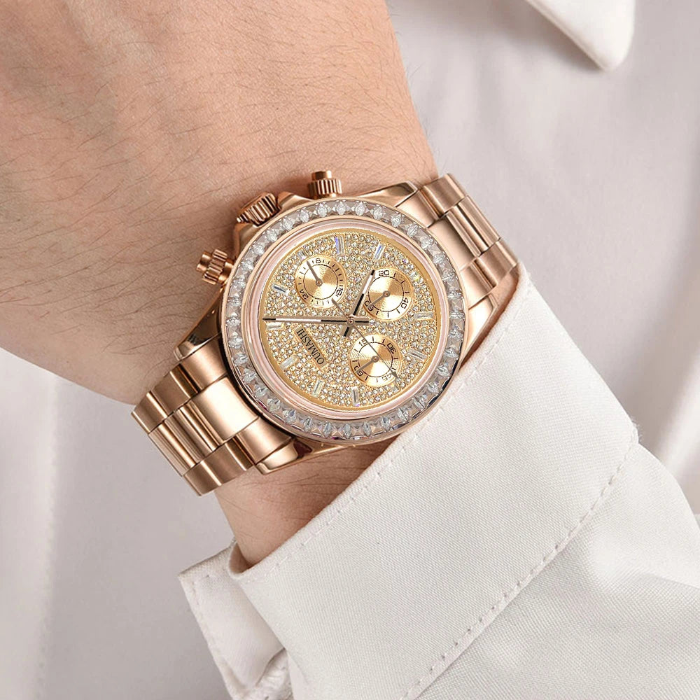 customized VK63 Watch Chronograph Sapphire glass stainless steel waterproof case gemstone case Men sports watch VK63 Watch dial