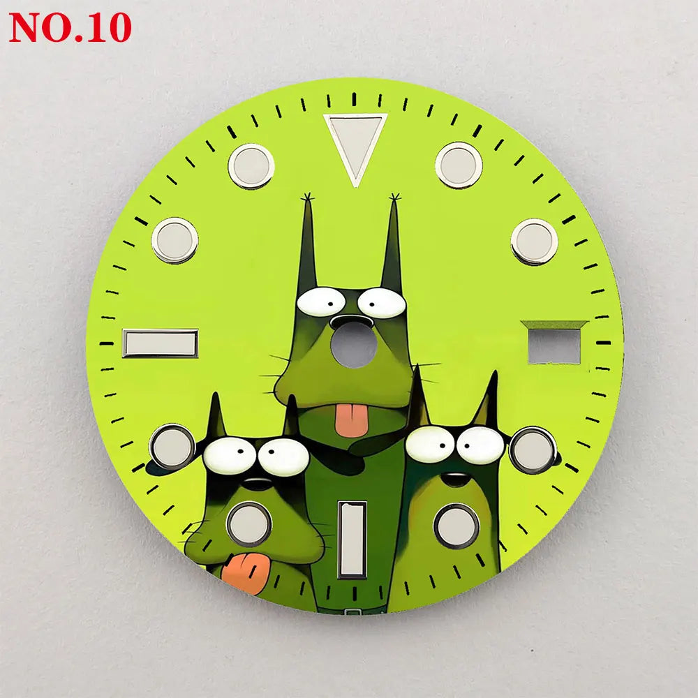 The 28.5mm dial NH35 dial creative color-printed series dial is suitable for NH35/36 movement wristwatch accessoriese