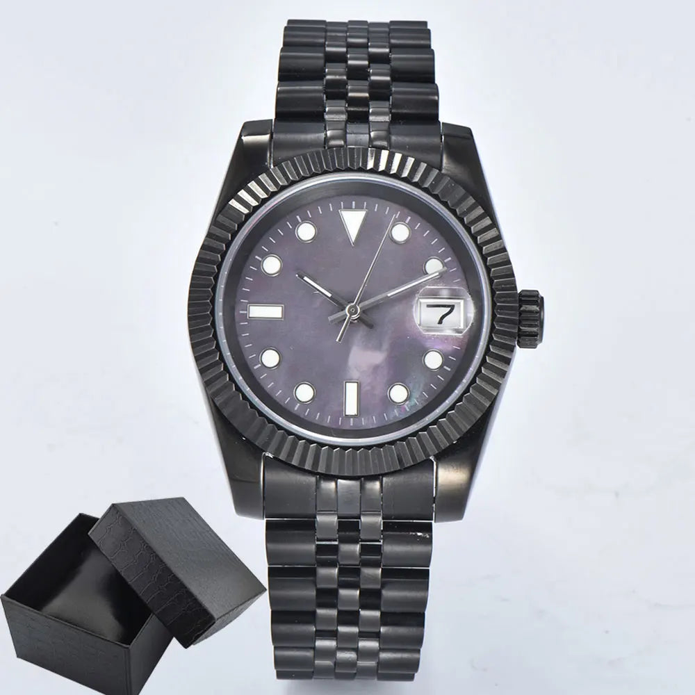 Watches 36mm 39mm NH35 watch Movement Purple Blue Green Gold Mother of Pearl 316 Stainless steel NH35a Mechanical watch for men