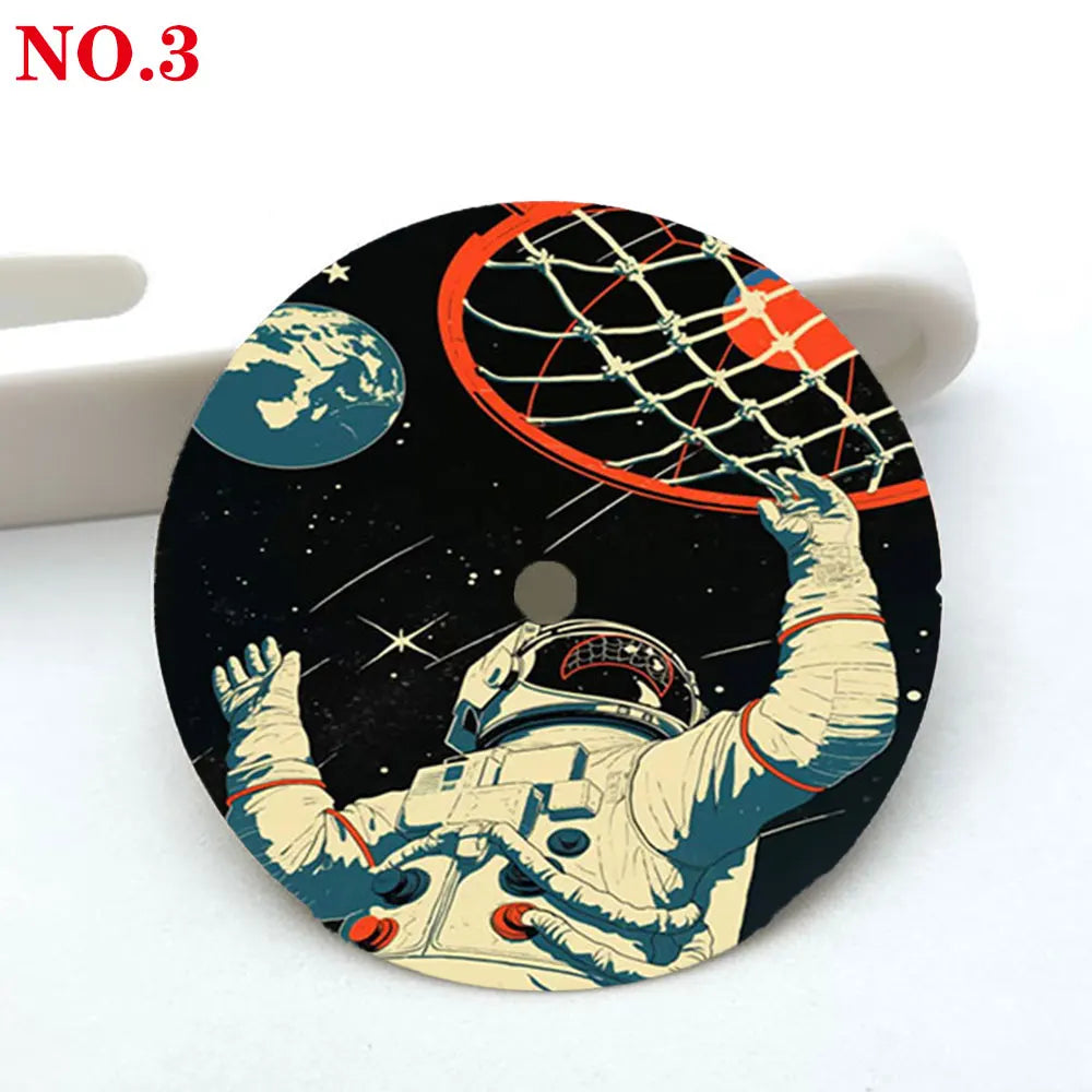 28.5mm watch dial NH35 dial astronaut custom dial color printing watch components compatible with NH35/36 movement