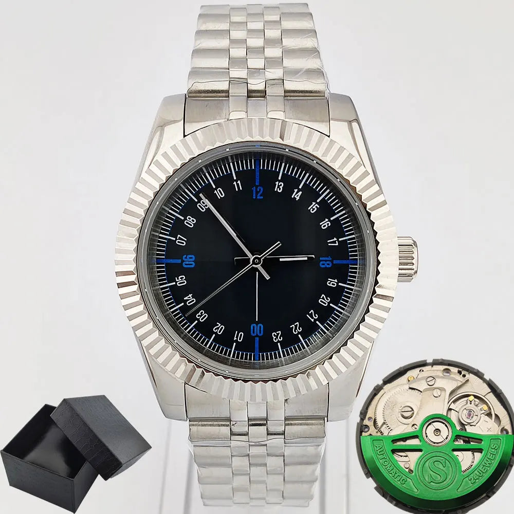 New 36mm/39mm watch NH35A automatic mechanical luxury Sapphire C3 luminous waterproof 100 m RELOJ 24-hour watch OUMASHI brand