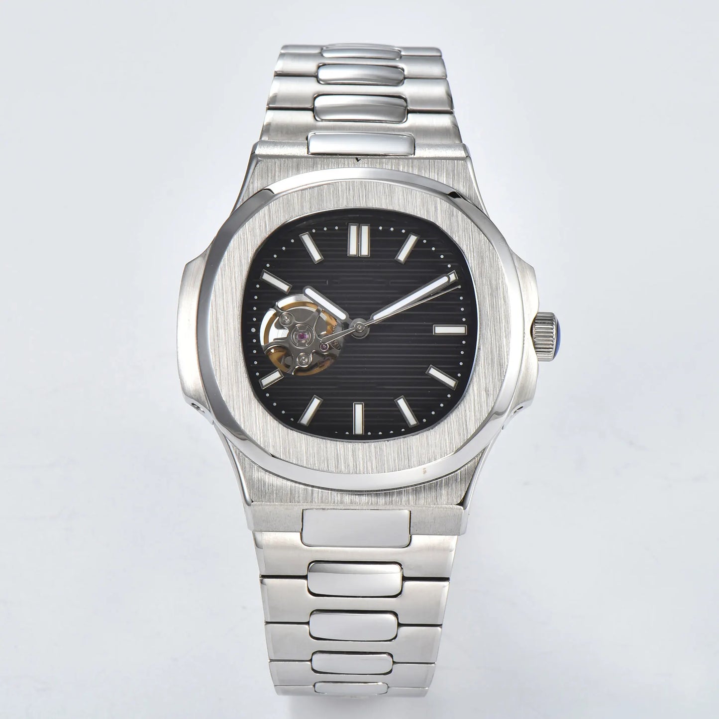 Automatic NH38a Watch 43mm Men's Watch Mechanical Hollow Watch 316L Stainless steel sapphire glass shell waterproof watch 10ATM