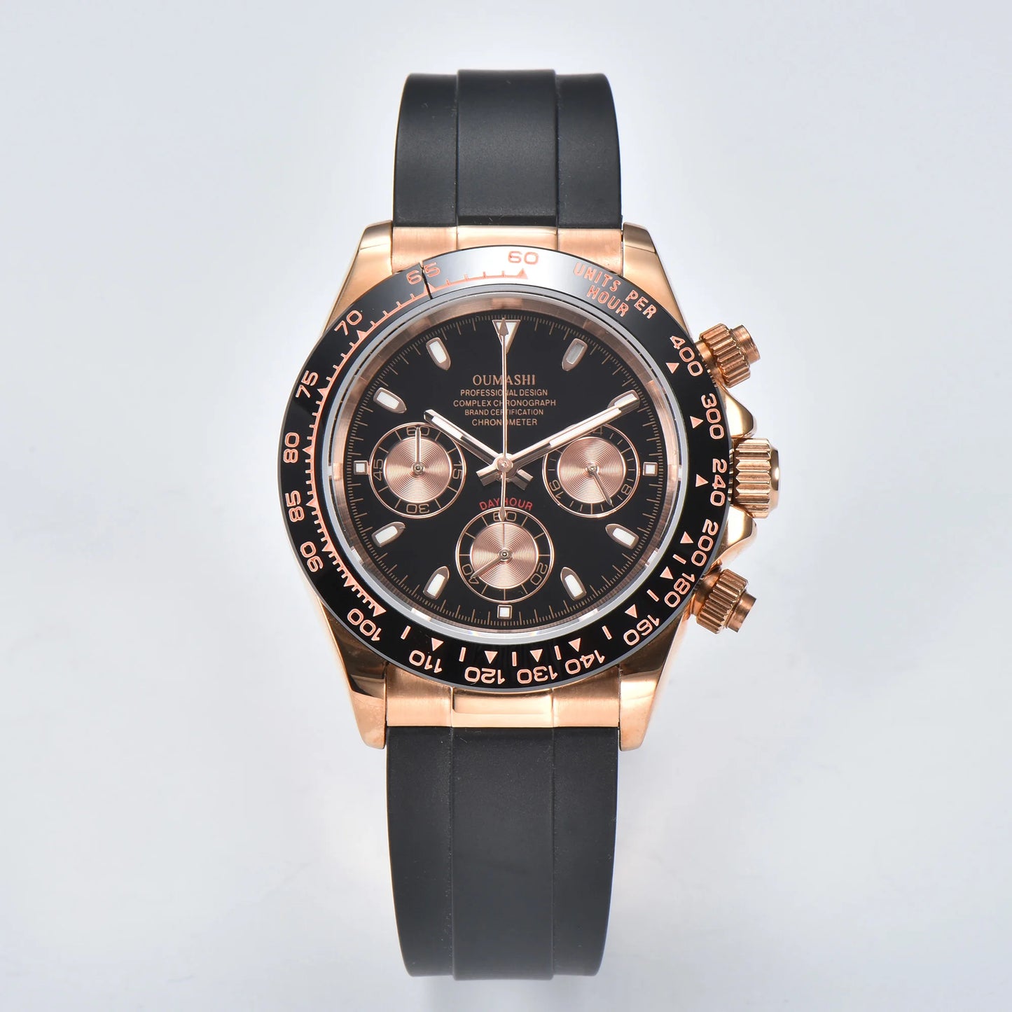 39mm Men's VK series63 Chronograph watch sapphire stainless steel waterproof 10ATM case Luminous solid case men's sports watch