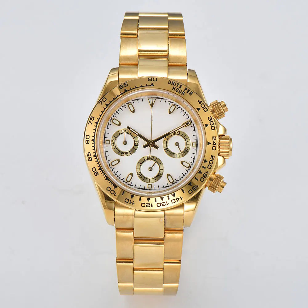39.3mm Luxury Watch Men's Chronograph New Men's watch Business Watch Men's VK63 Men's Chronograph watch VK63 Waterproof 10ATM