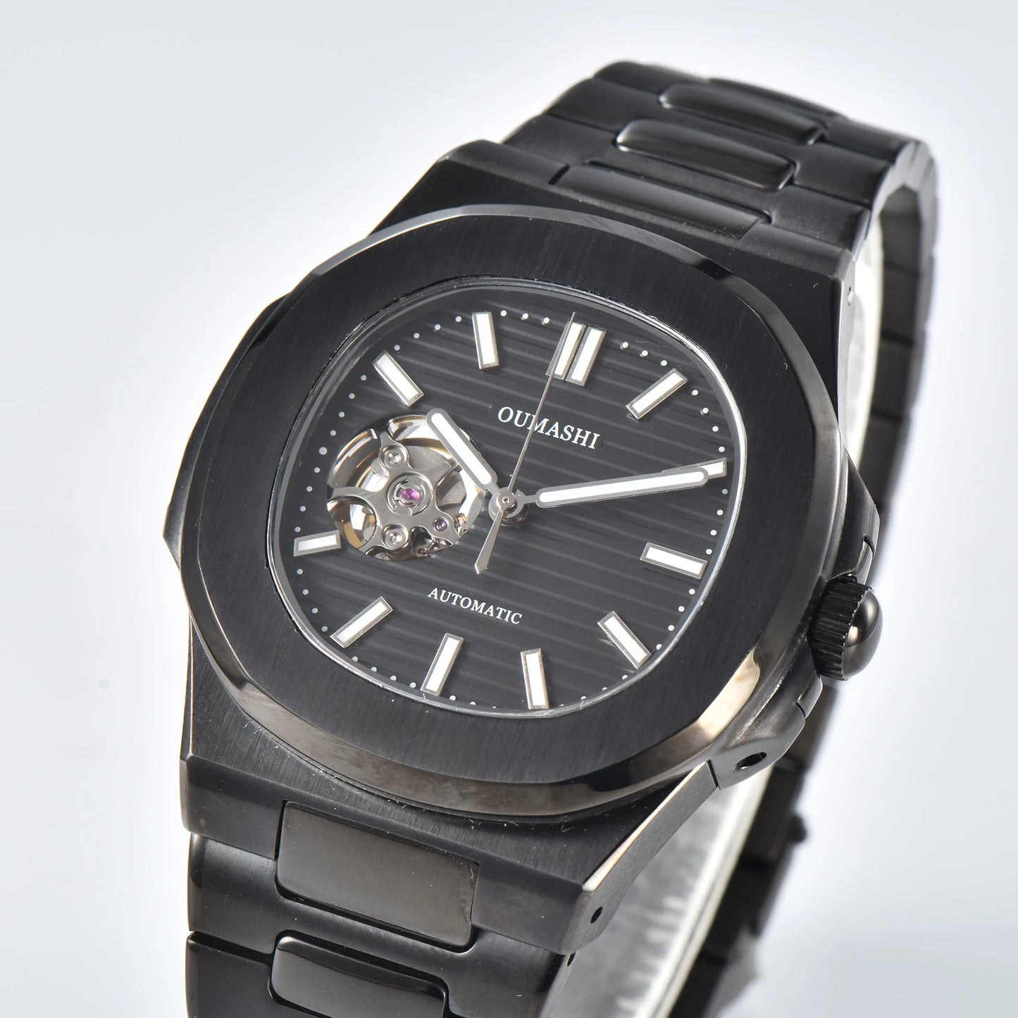 Automatic NH38a Watch 43mm Men's Watch Mechanical Hollow Watch 316L Stainless steel sapphire glass shell waterproof watch 10ATM