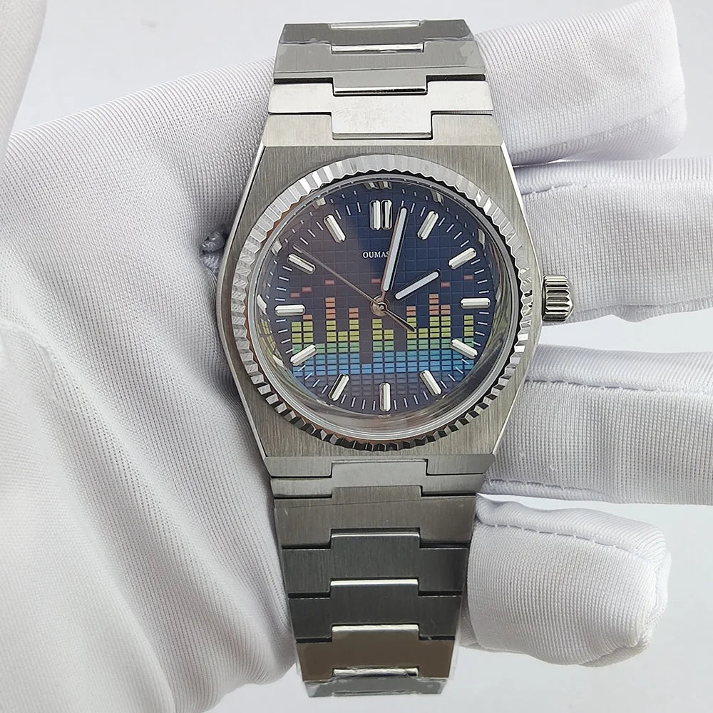 NH35A Watch Luxury 39.6mm Men's Mechanical Automatic C3 Luminous AR Sapphire NH35 100m waterproof Music Festival Watch for men