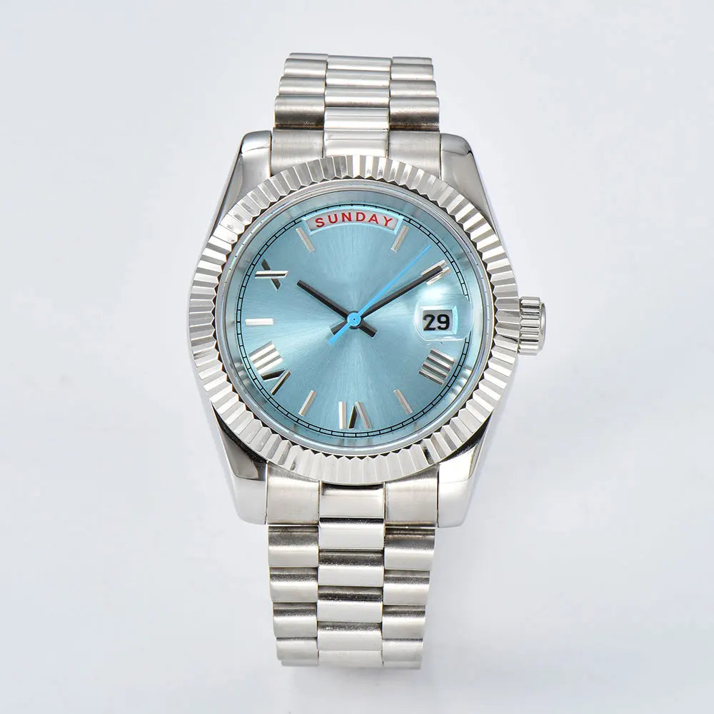 watch 8285 watches for men automatic movement mechanical watches Stainless Steel Sapphire Glass Case Waterproof Watch mens watch